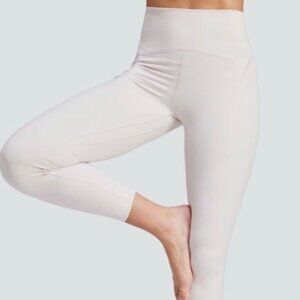 Adidas Women's All Me Luxe 7/8 Length High-Rise Leggings in Putty Mauve  NWT